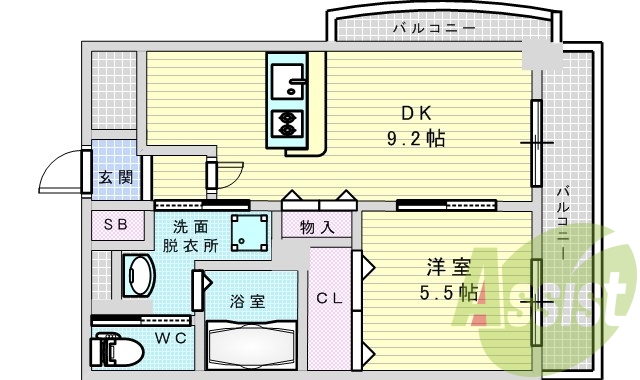 9階の間取り図