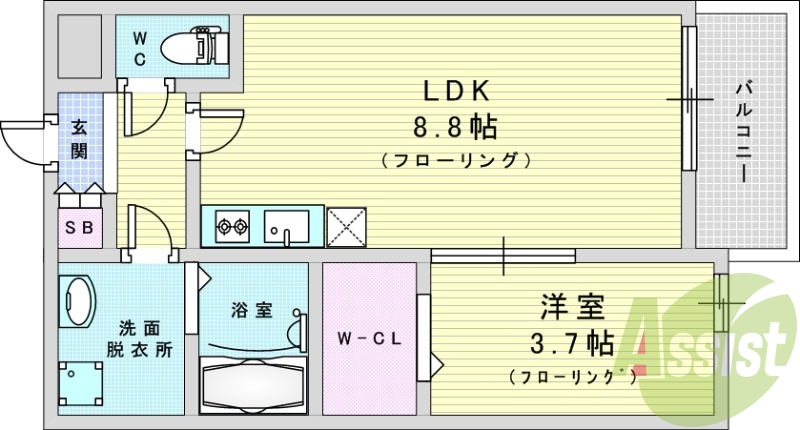 1階の間取り図