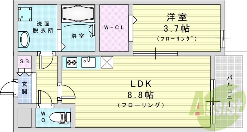 2階の間取り図