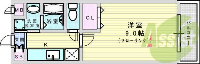 4階の間取り図