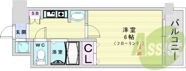 大阪市北区天神橋。レジュールアッシュ梅田イースト