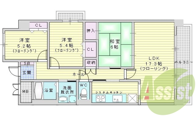 3ＬＤＫ・７７．０１㎡・角部屋・オートロック・オール電化