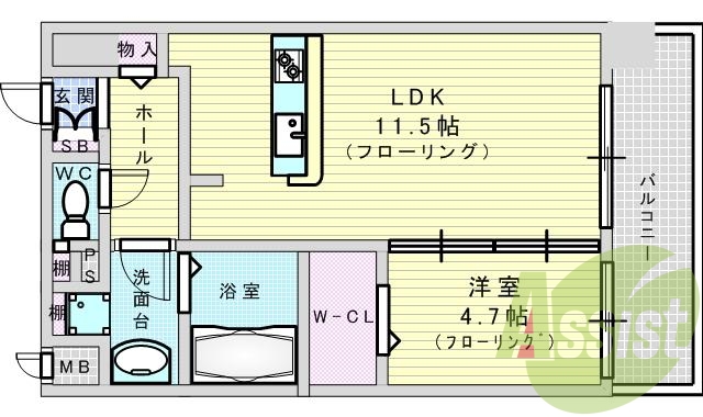 １ＬＤＫ・オートロック・エアコン・浴室乾燥機・追い焚き
