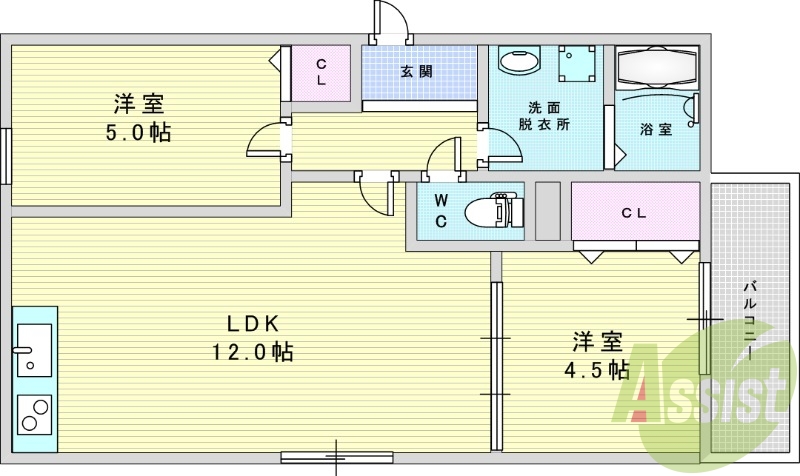 1階の間取り図