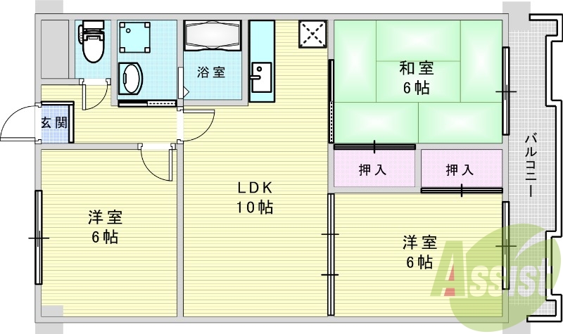 2階の間取り図