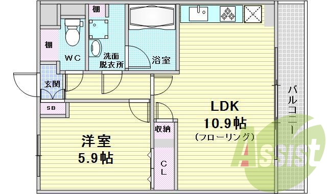 2階の間取り図