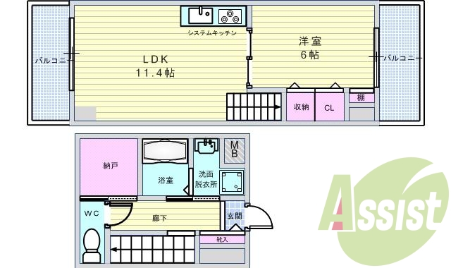 5階の間取り図