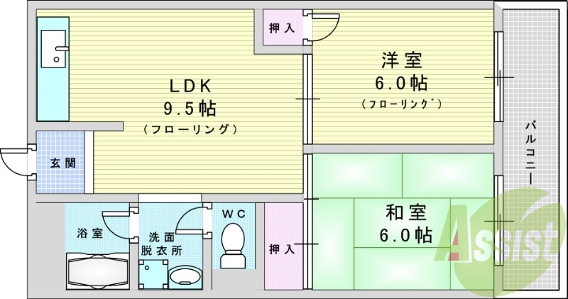 1階の間取り図