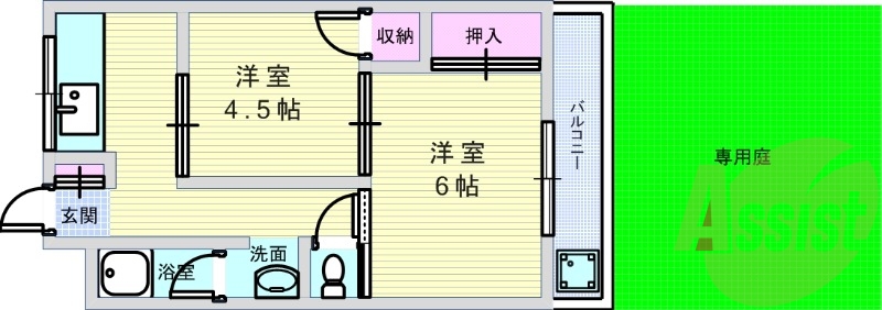 1階の間取り図
