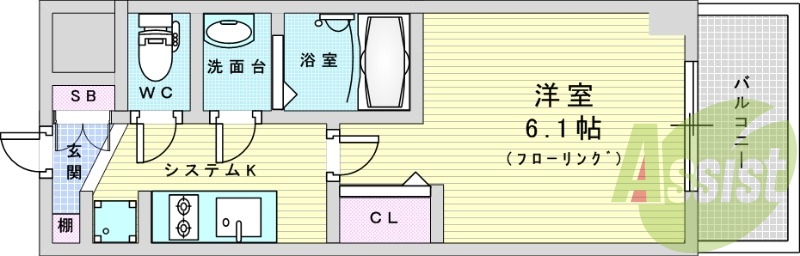 8階の間取り図