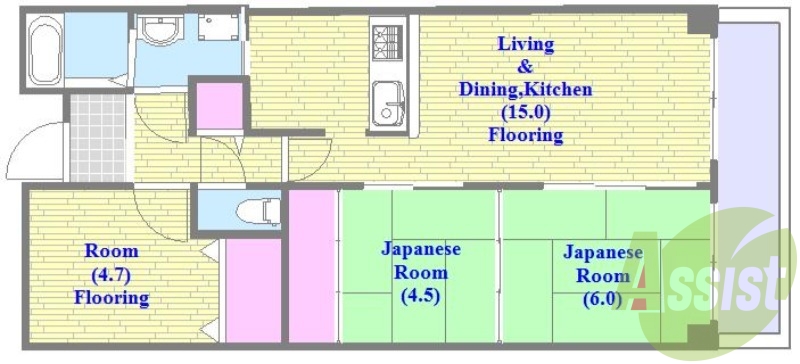 広々間取り、家族が増えてもあわてません