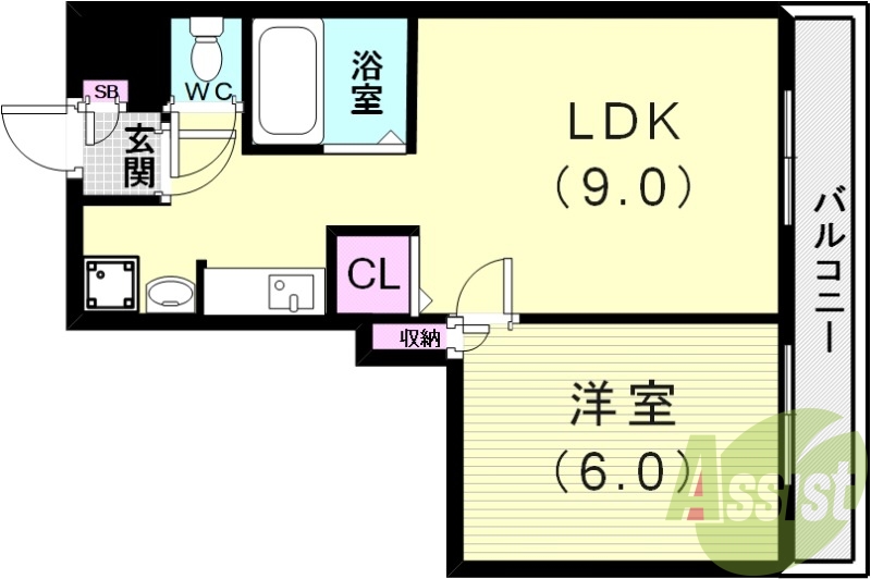 2階の間取り図