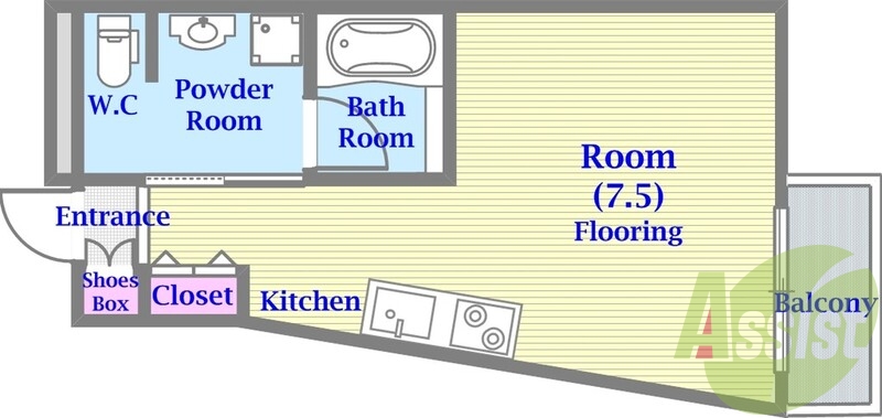 バストイレがセパレート、独立洗面所のある使い易い間取りです。