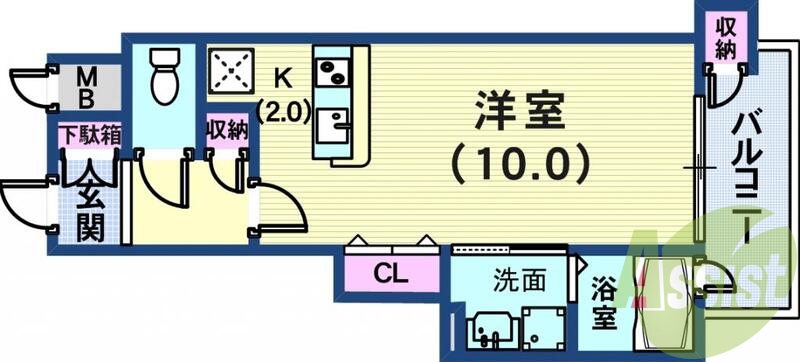 広いワンルームのお部屋です！