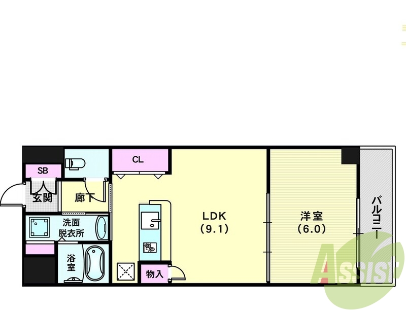 6階の間取り図