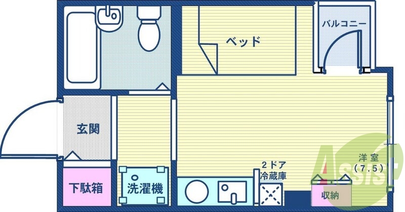 単身の方向けのお部屋