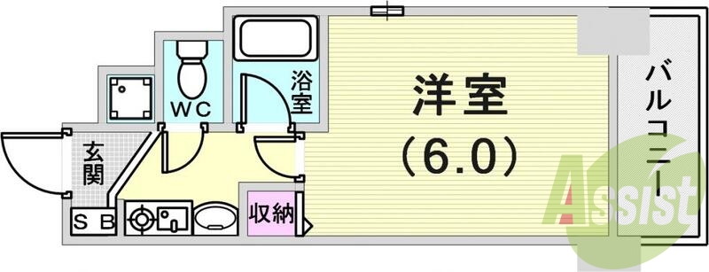 一人暮らし向けの1Kの間取り