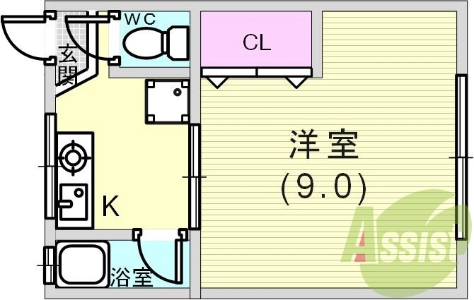 シンプルな間取りです。