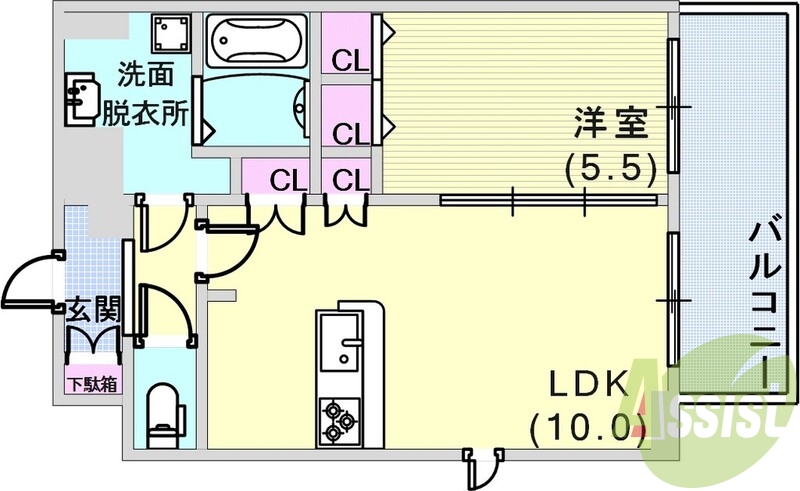 9階の間取り図