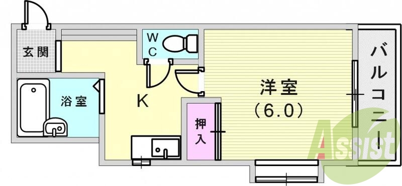 2面採光で明るい間取り