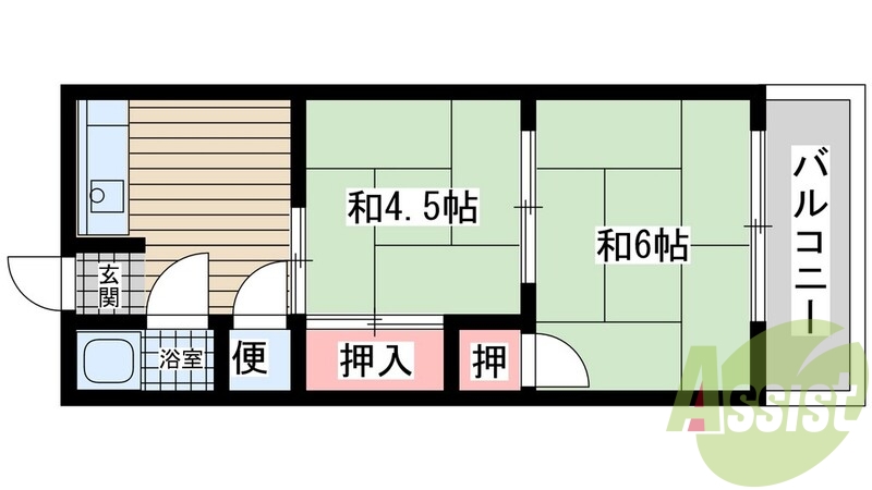 ホッとする昔ながらのハイツです。