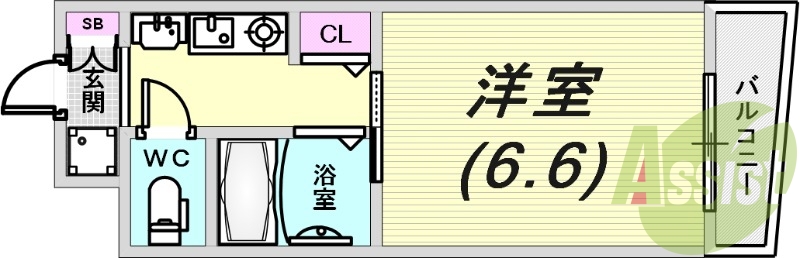 単身さん向けの間取りです。