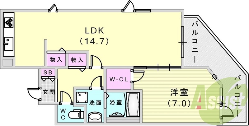 13階の間取り図