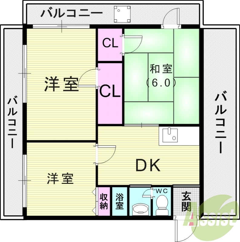 使いやすい間取りです。