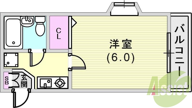 単身さん向けの間取りです。