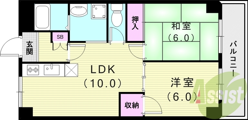 1階の間取り図