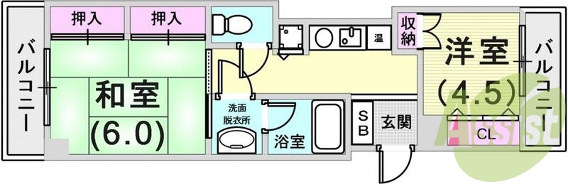 5階の間取り図