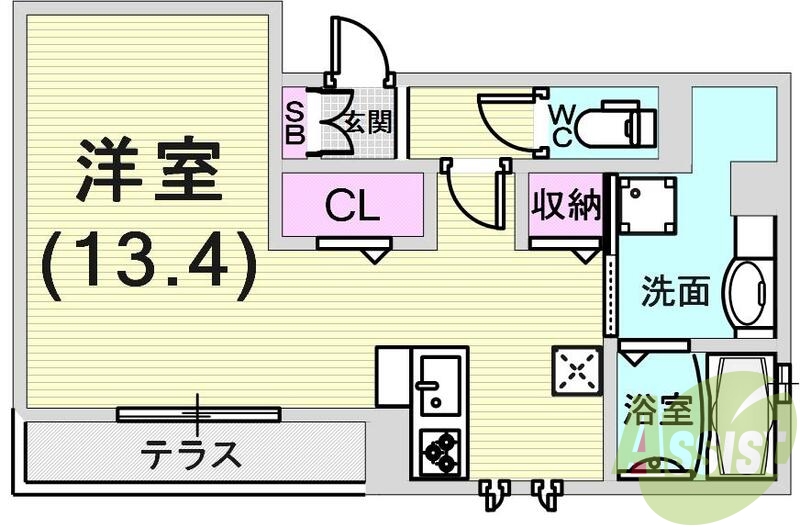 広々としたお部屋です。