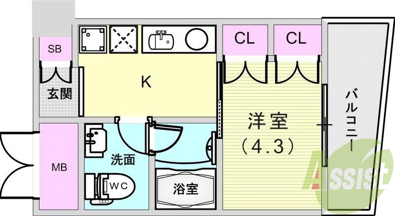 7階の間取り図