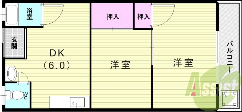 2階の間取り図