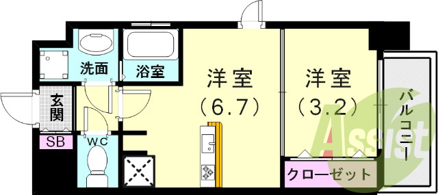 6階の間取り図