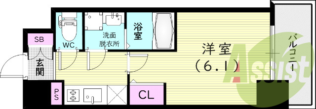 6階の間取り図