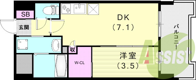 4階の間取り図