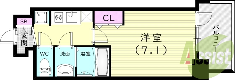 8階の間取り図