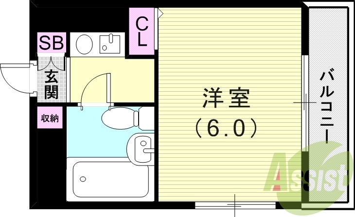 6階の間取り図
