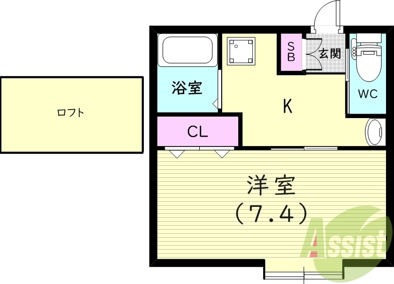 2階の間取り図