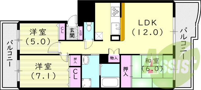 3階の間取り図