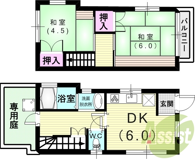 -階の間取り図