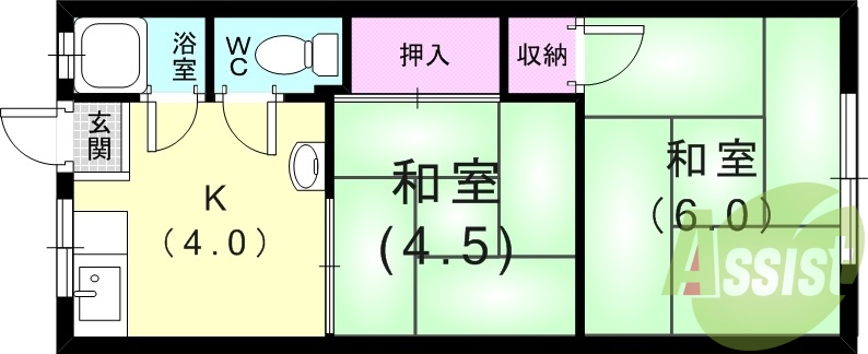 2階の間取り図