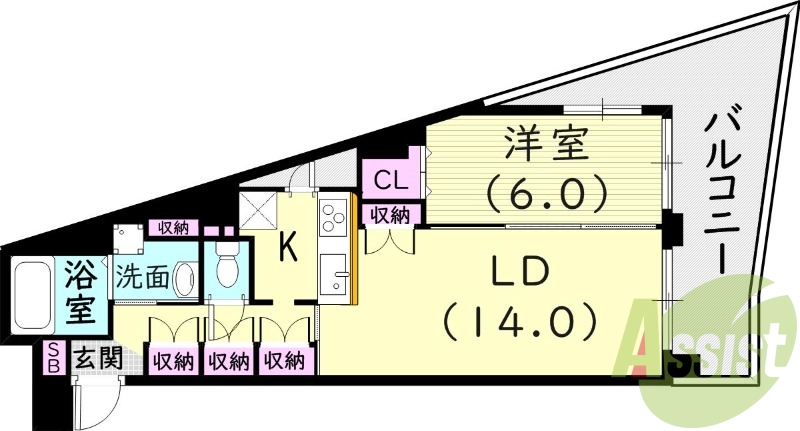 4階の間取り図
