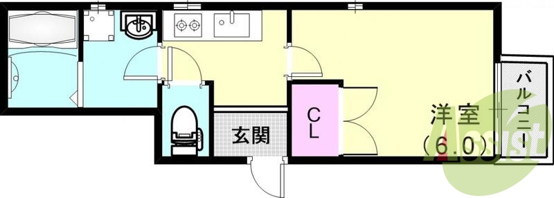 2階の間取り図