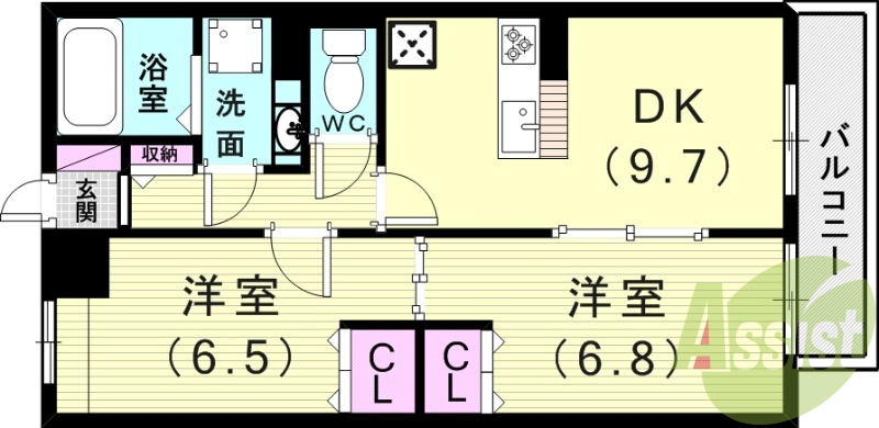 1階の間取り図
