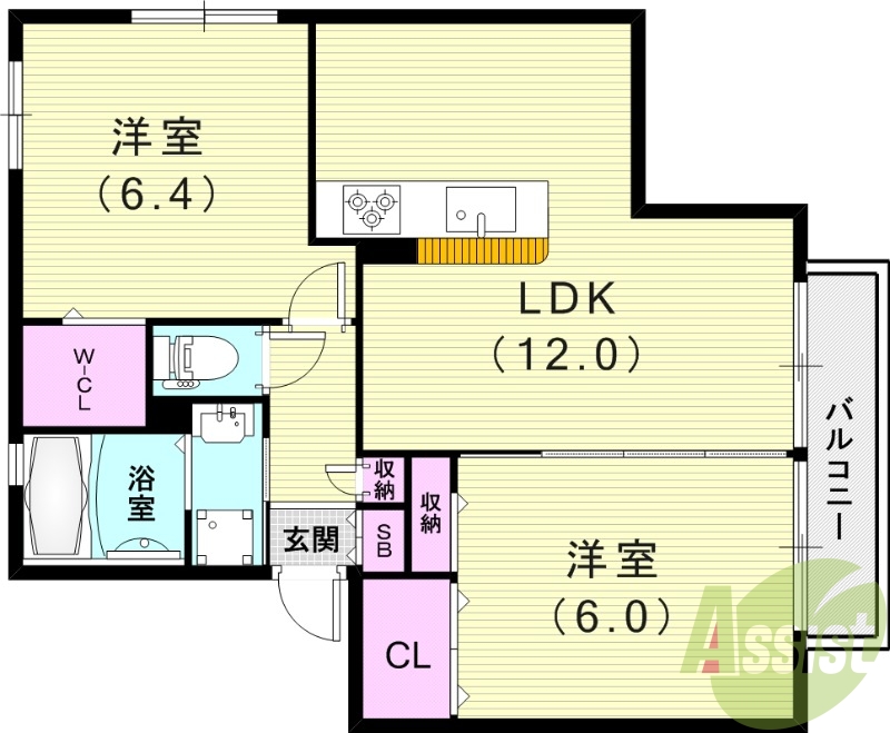 2階の間取り図