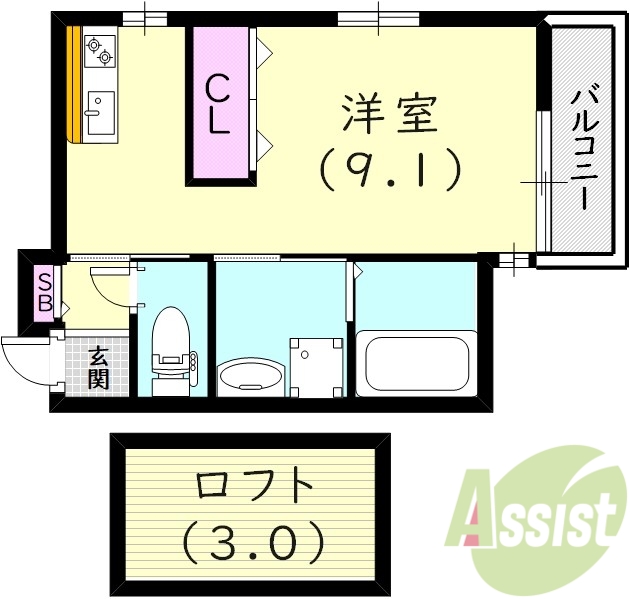 2階の間取り図