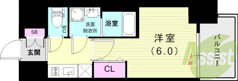 6階の間取り図