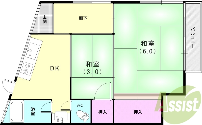 2階の間取り図
